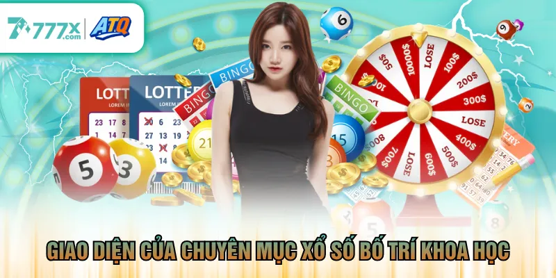 Giao diện của chuyên mục xổ số bố trí khoa học